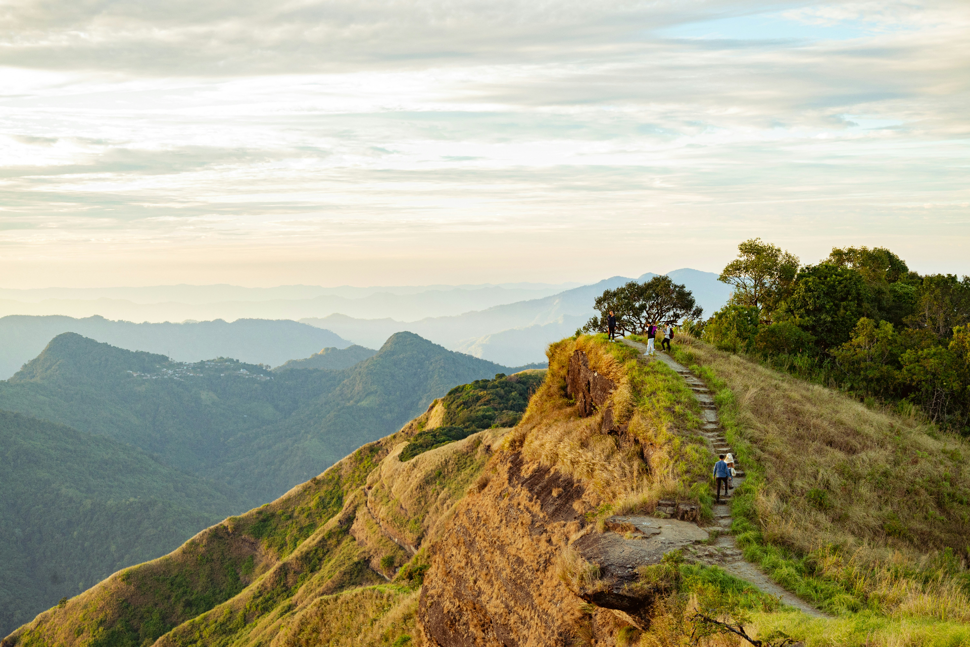Lushai Hills ridge at dusk, Mizoram